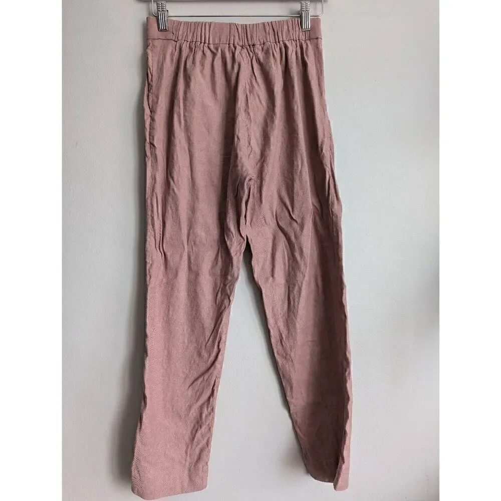 Aritzia Babaton cropped linen blend pants size 2